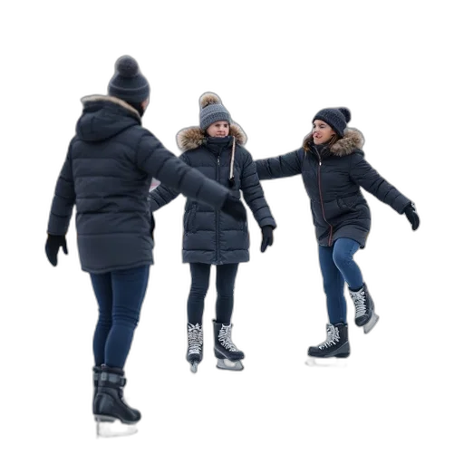 jacket, hat, 3d render, snow transparent PNG cut-out
