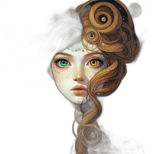 face, mask, hair, crown transparent PNG cut-out