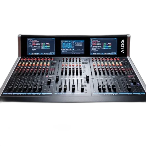 professional, audio, mixing, console transparent PNG cut-out