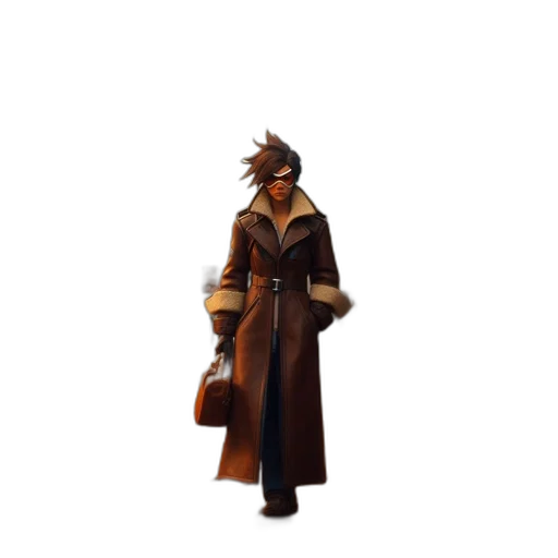 jacket, staff, weapon, hat transparent PNG cut-out