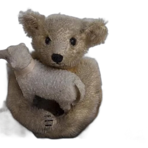 vintage, teddy, bear, holding transparent PNG cut-out