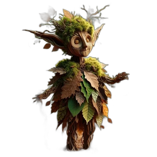 creature, mask, staff, dragon transparent PNG cut-out