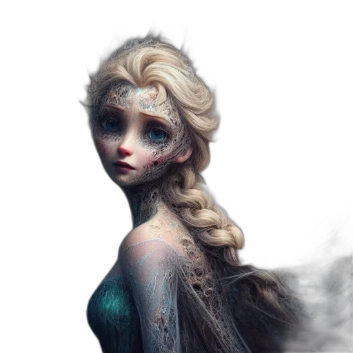 dress, hair, fantasy art, concept art transparent PNG cut-out