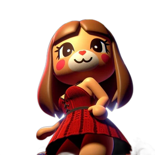 dress, animal, 3d render, concept art transparent PNG cut-out