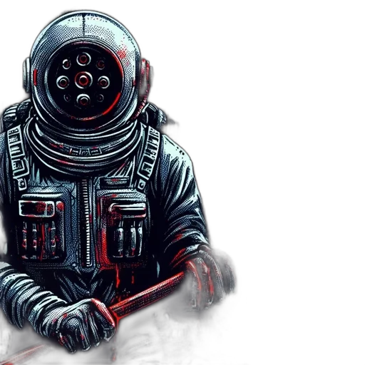 robot, jacket, concept art, comic book art transparent PNG cut-out