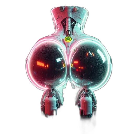 robot, mask, weapon, crown transparent PNG cut-out