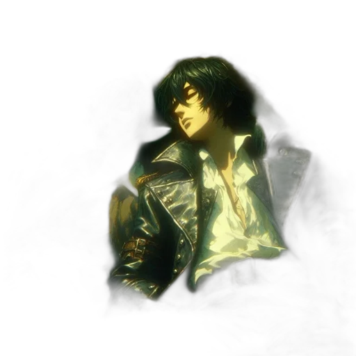 jacket, face, mask, sword transparent PNG cut-out