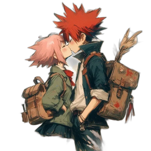 jacket, concept art, anime, watercolor transparent PNG cut-out