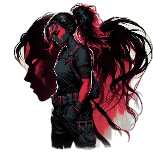 mask, jacket, comic book art, concept art transparent PNG cut-out