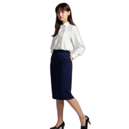 staff, dress, photorealistic, monochrome transparent PNG cut-out