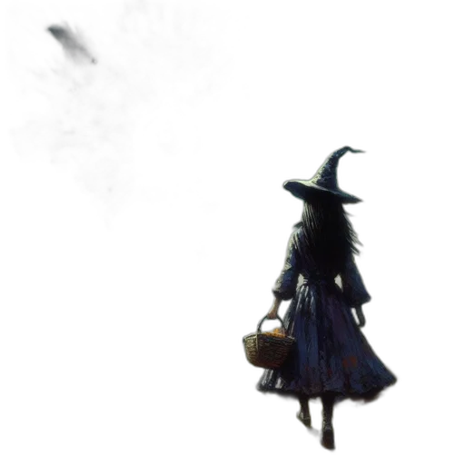 hat, dress, staff, mask transparent PNG cut-out