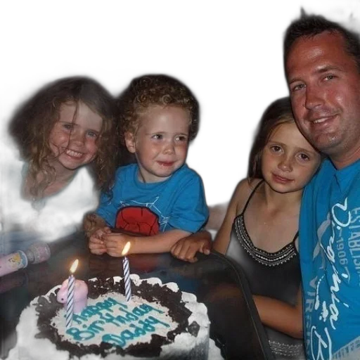 birthday, cake, candles, front transparent PNG cut-out