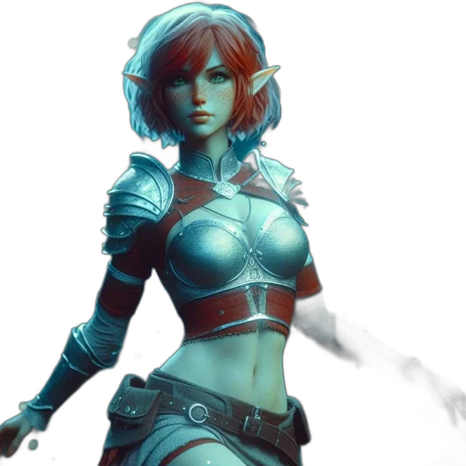 concept art, fantasy art, comic book art, cyberpunk transparent PNG cut-out
