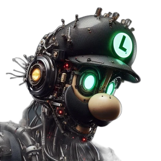 robot, mask, cyberpunk, concept art transparent PNG cut-out