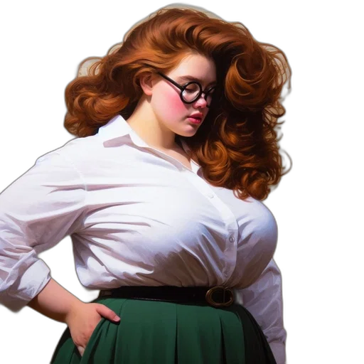 dress, jacket, hair, photorealistic transparent PNG cut-out