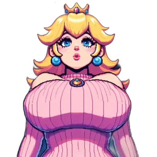 crown, dress, pixel art, concept art transparent PNG cut-out