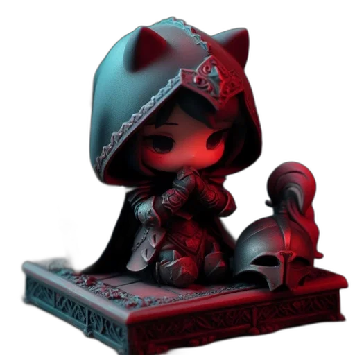 concept art, fantasy art, 3d render, red transparent PNG cut-out