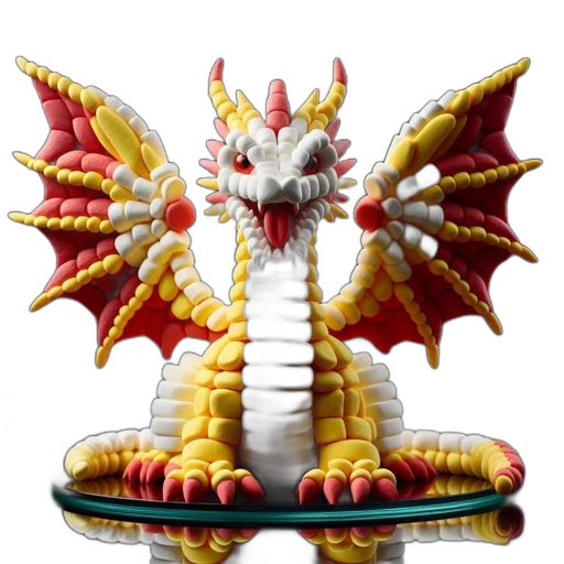 dragon, crown, 3d render, concept art transparent PNG cut-out