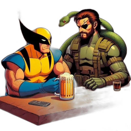 comic book art, concept art, pixel art, image transparent PNG cut-out
