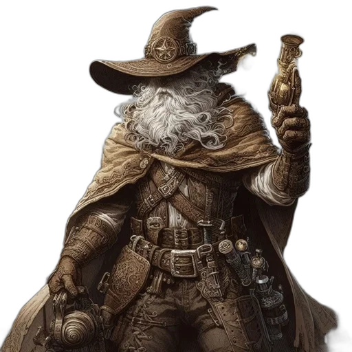staff, hat, fantasy art, concept art transparent PNG cut-out