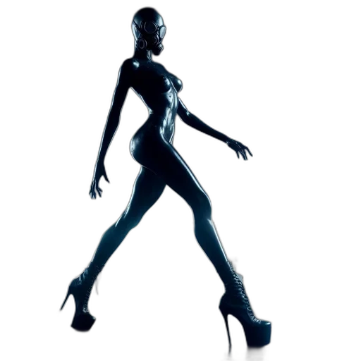 robot, creature, dress, staff transparent PNG cut-out