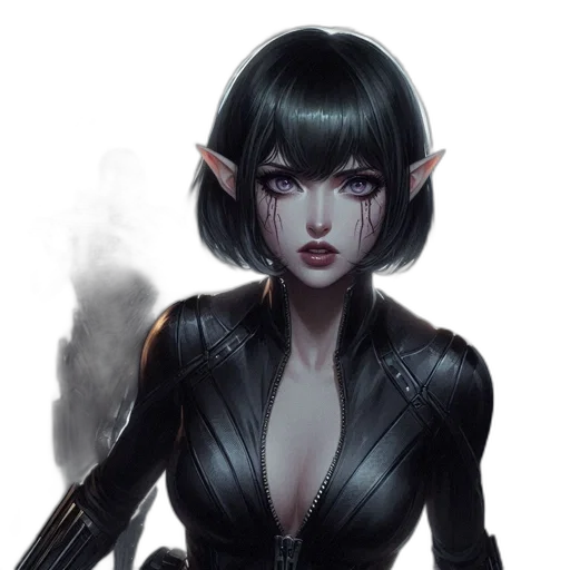 face, fantasy art, concept art, comic book art transparent PNG cut-out
