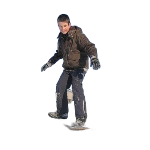 jacket, staff, weapon, robot transparent PNG cut-out