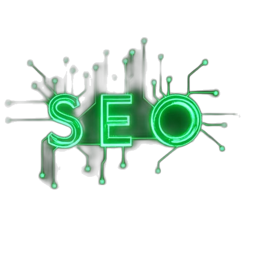 seo, word, green, black transparent PNG cut-out