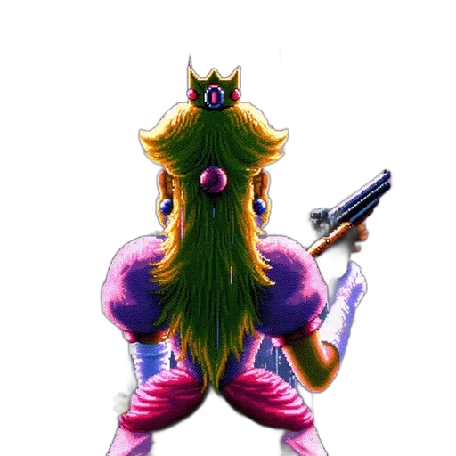 hair, staff, weapon, creature transparent PNG cut-out