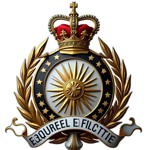 staff, crown, squadron, badge transparent PNG cut-out