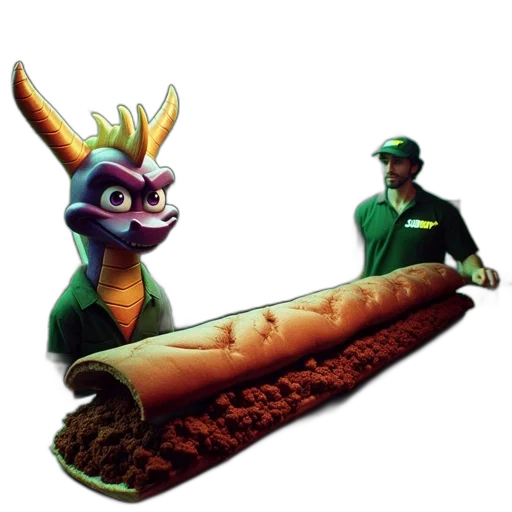 staff, dragon, creature, animal transparent PNG cut-out