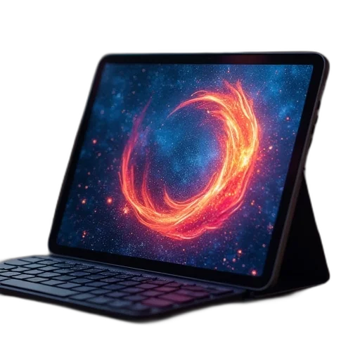 staff, outer space, tablet, multi transparent PNG cut-out
