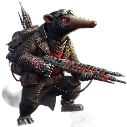 weapon, staff, creature, animal transparent PNG cut-out