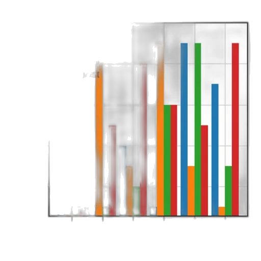 colorful, monochrome, bar, chart transparent PNG cut-out