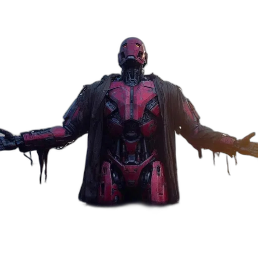 jacket, robot, weapon, creature transparent PNG cut-out
