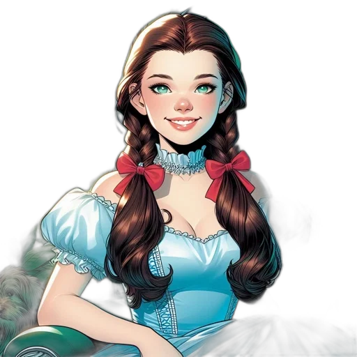 dress, face, staff, jewelry transparent PNG cut-out