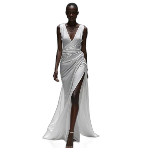 dress, concept art, earth tones, monochrome transparent PNG cut-out