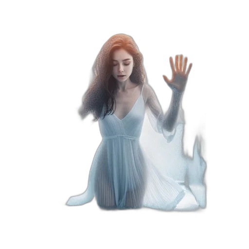 dress, creature, robot, hair transparent PNG cut-out