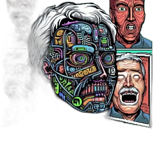 mask, face, robot, concept art transparent PNG cut-out