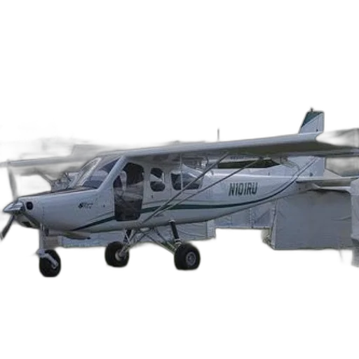 3d render, small, white, airplane transparent PNG cut-out