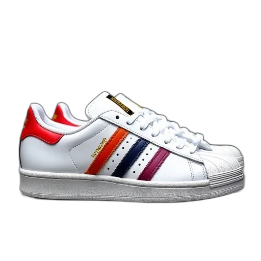 shoes, photorealistic, adidas, superstar transparent PNG cut-out