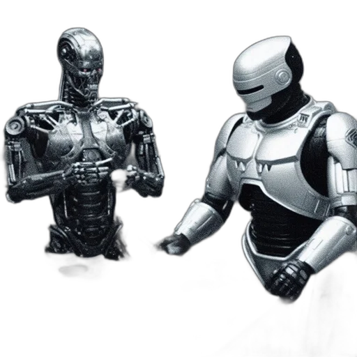 robot, concept art, 3d render, comic book art transparent PNG cut-out
