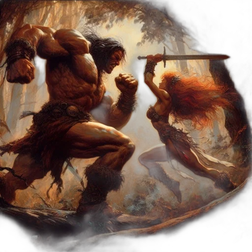 concept art, fantasy art, comic book art, photorealistic transparent PNG cut-out