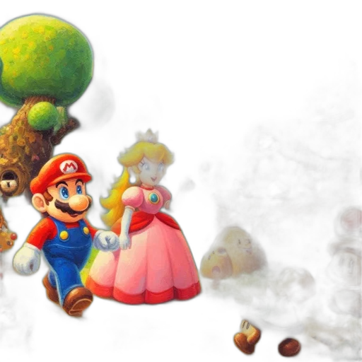 concept art, 3d render, fantasy art, pixel art transparent PNG cut-out