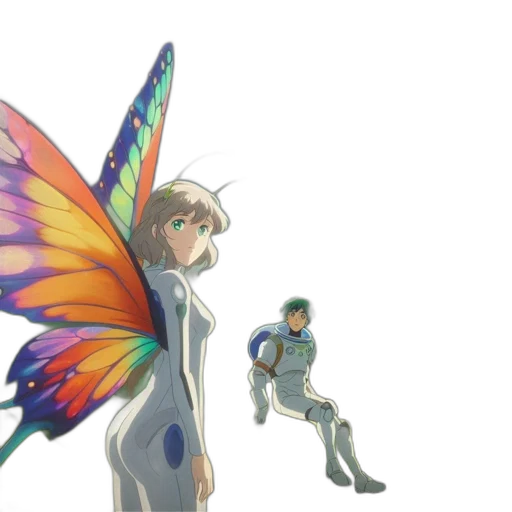 robot, concept art, anime, 3d render transparent PNG cut-out