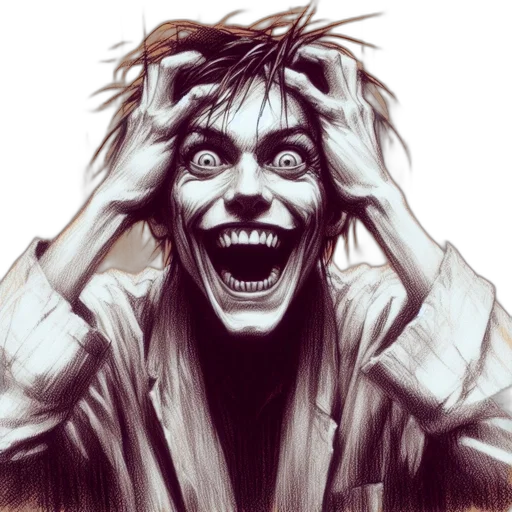 face, creature, comic book art, photorealistic transparent PNG cut-out