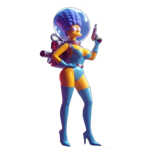 robot, dress, staff, weapon transparent PNG cut-out