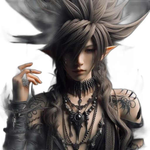 hair, dragon, jewelry, fantasy art transparent PNG cut-out