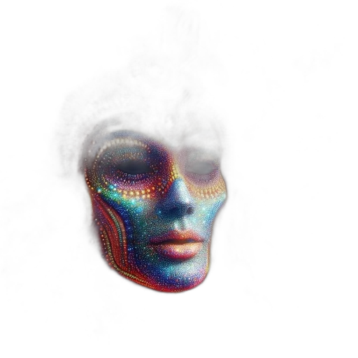 mask, face, robot, hair transparent PNG cut-out