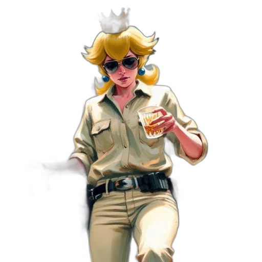 staff, crown, jacket, weapon transparent PNG cut-out
